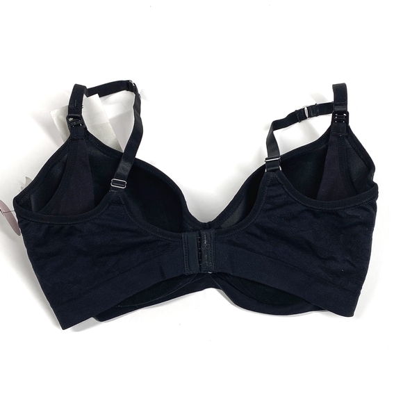 Jessica Simpson Wireless Full-Coverage Nursing Bra Size Medium Black 91949-01 - Picture 4 of 8